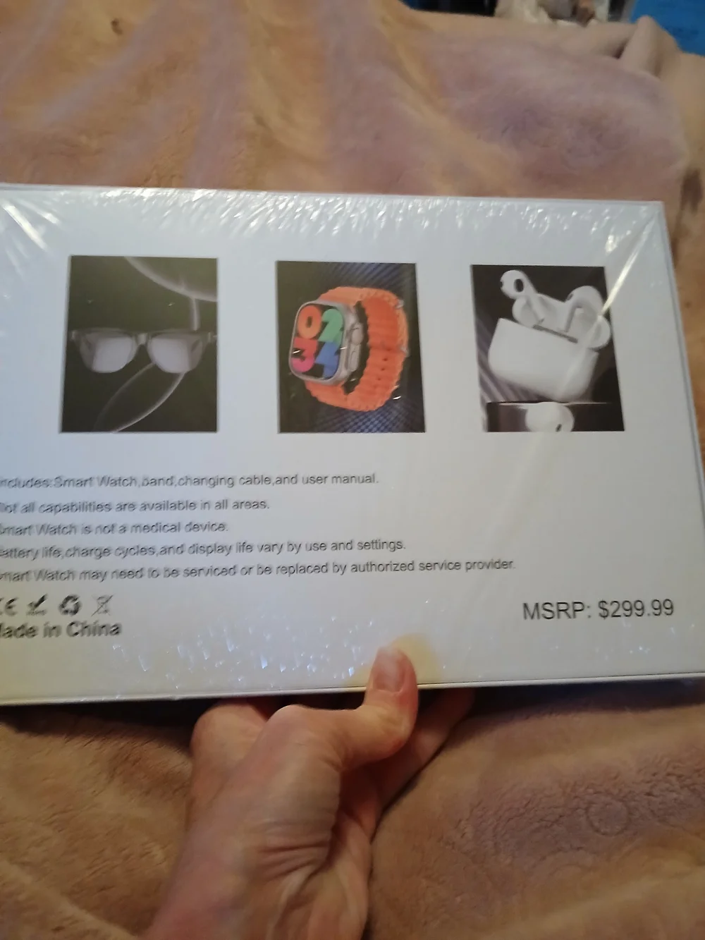 ZT-325 electronics gift bundle containing a smartwatch, earbuds, AI sunglasses